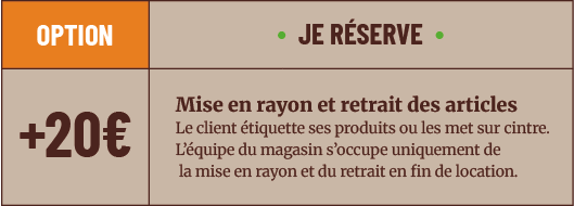 option mise en rayon